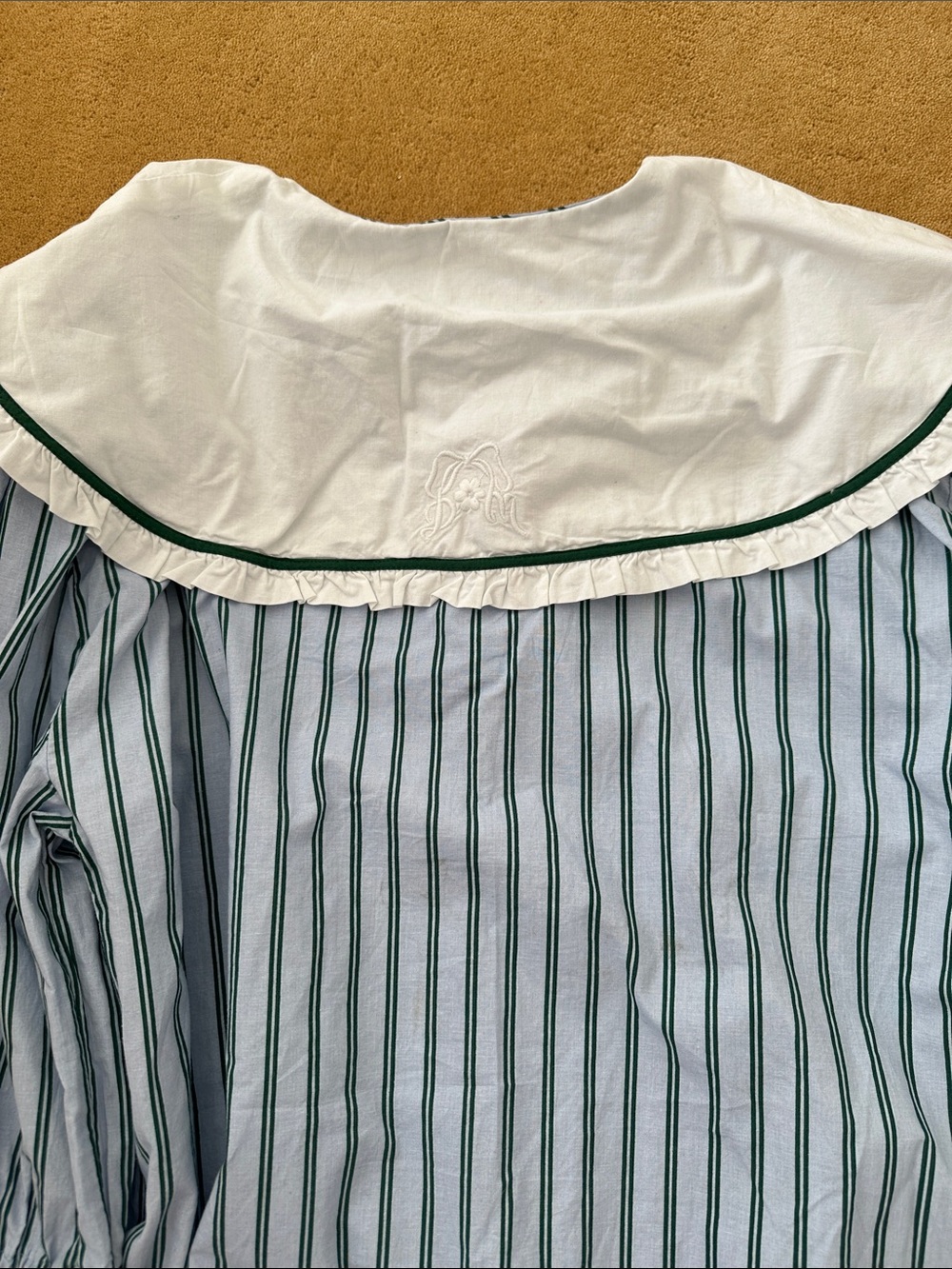 Damson Madder Blue & Green Striped Pajama Set - Picture 5 of 6